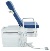 VivaComfort Pointe Power Height Adjustable Pelvic Tilt Exam Table with Stirrups, Storage, Paper Dispenser and Hand Rails