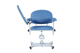 VivaComfort Manual Height Adjustable Blood Draw Phlebotomy Chair, 485 lb Capacity, Blue