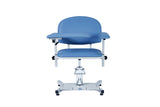 VivaComfort Manual Height Adjustable Blood Draw Phlebotomy Chair, 485 lb Capacity, Blue