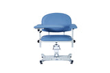 VivaComfort Manual Height Adjustable Blood Draw Phlebotomy Chair, 485 lb Capacity, Blue