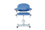 VivaComfort Manual Height Adjustable Blood Draw Phlebotomy Chair, 485 lb Capacity, Blue