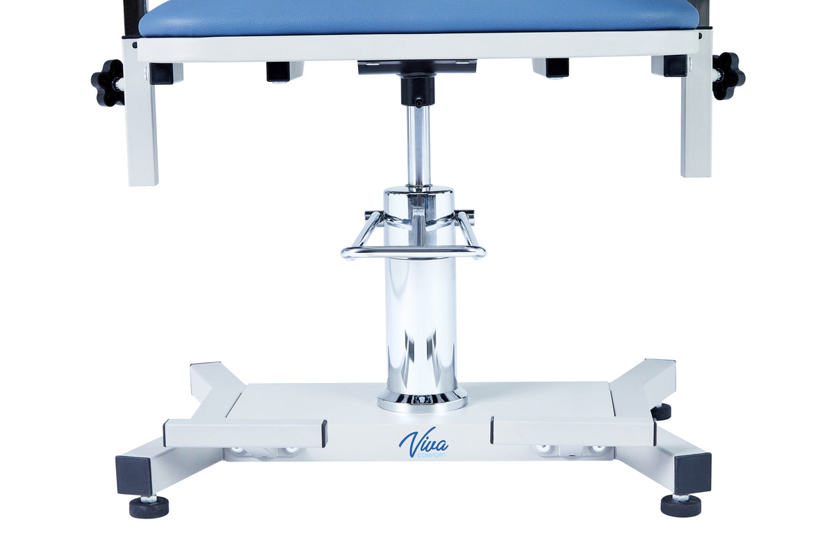 VivaComfort Manual Height Adjustable Blood Draw Phlebotomy Chair, 485 lb Capacity, Blue