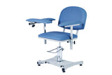 VivaComfort Manual Height Adjustable Blood Draw Phlebotomy Chair, 485 lb Capacity, Blue