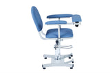 VivaComfort Manual Height Adjustable Blood Draw Phlebotomy Chair, 485 lb Capacity, Blue