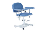 VivaComfort Manual Height Adjustable Blood Draw Phlebotomy Chair, 485 lb Capacity, Blue