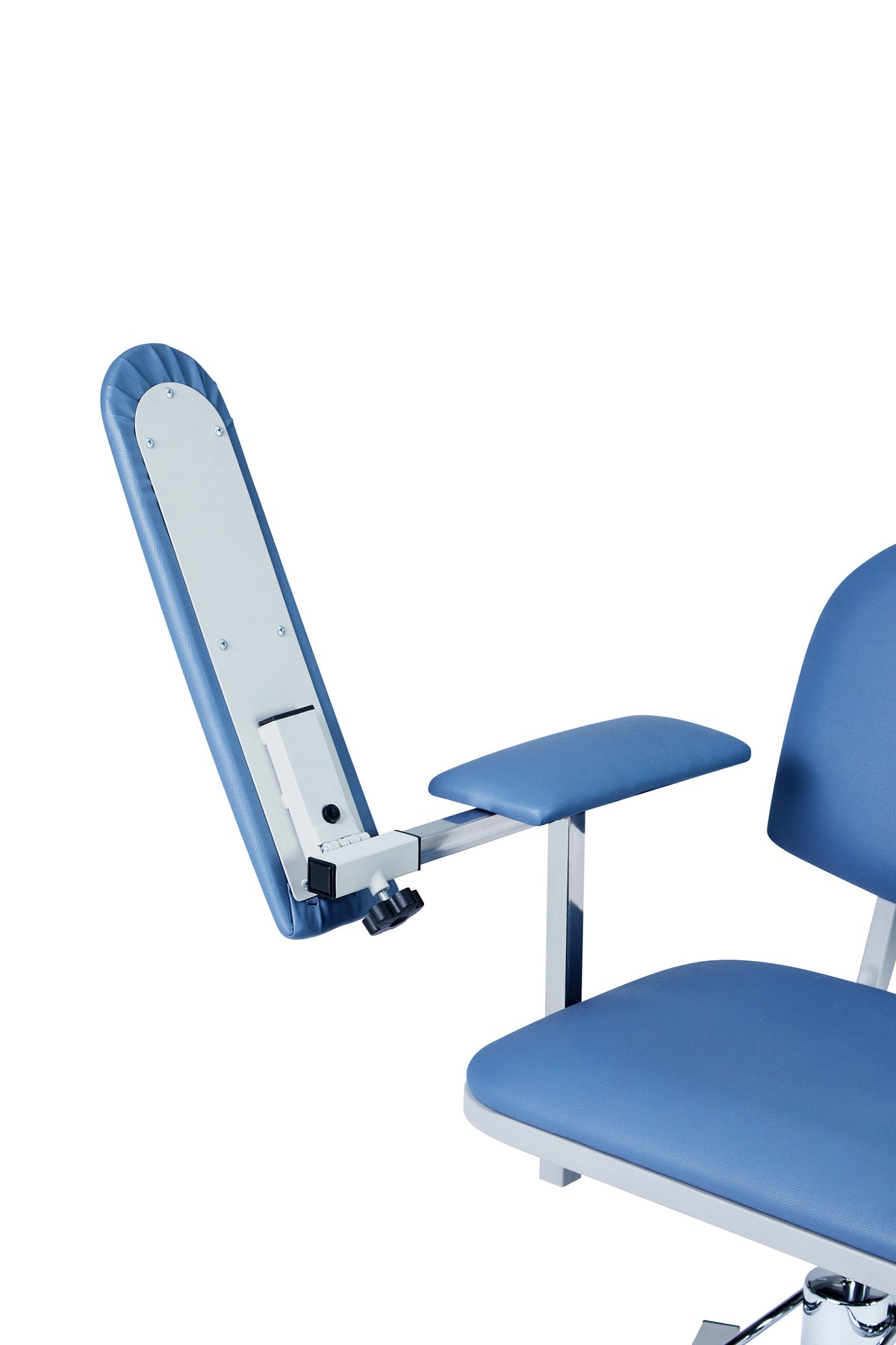 VivaComfort Manual Height Adjustable Blood Draw Phlebotomy Chair, 485 lb Capacity, Blue