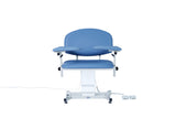 VivaComfort Electric Height Adjustable Blood Draw Phlebotomy Chair, 590 lb Capacity, Blue