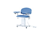 VivaComfort Electric Height Adjustable Blood Draw Phlebotomy Chair, 590 lb Capacity, Blue
