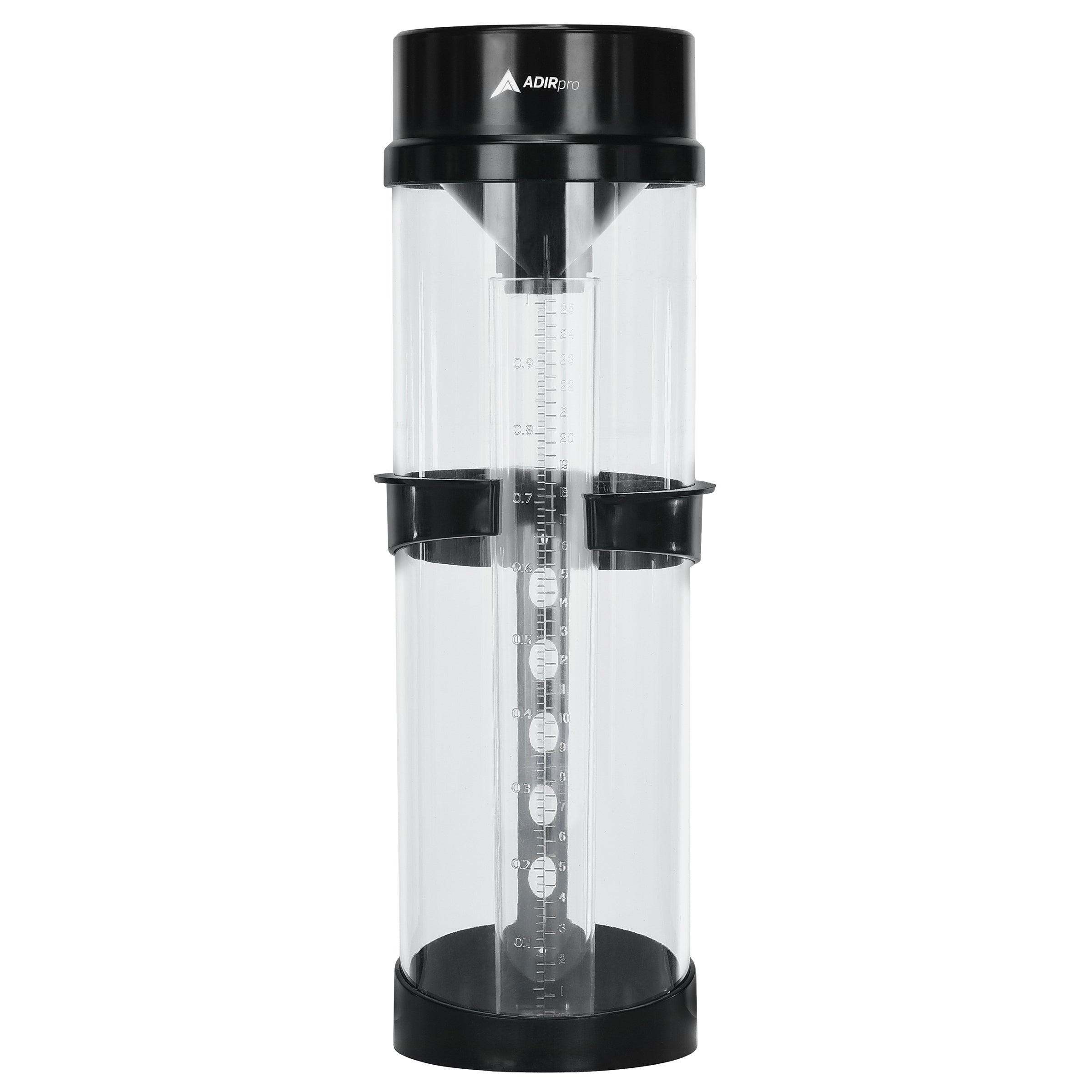 Rain Measuring Gauge 11? Capacity with Mounting Bracket, Black