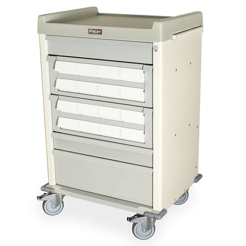 Harloff Exchange Package for AL16CS-5 16 Bin Cassette Cart, INCLUDES 2 - 8" Double Tier Cassettes with Sixteen 5" (12.7