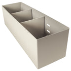 3 Section Cup/Straw Holder, no lid. Dims: 5.5" H x 19.5" W x 5" D