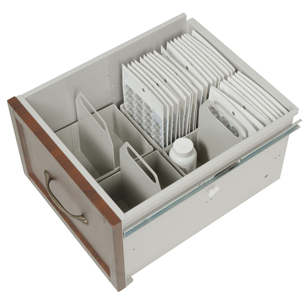 Punchcard Divider, Painted Aluminum (runs front to back), Separates Rows Of Punch Cards - for VLT Medication Carts (1 e