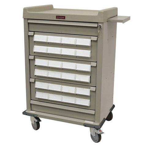 Harloff Double Sided Cassette Transfer Cart, Key Locking Doors holds 4 2-Tier Cassettes Per Side. Total Capacity 8