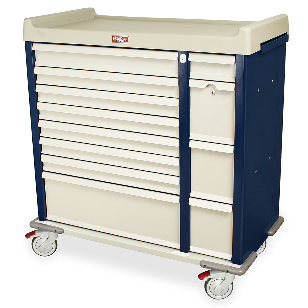All Aluminum Unit-Dose Box Cart with BEST® Lock, Capacity of 420 Boxes, Standard Package Includes Pull-out Shelf, Inter