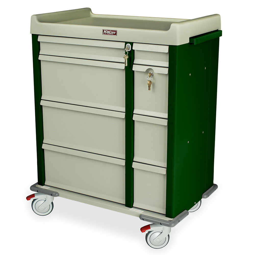 Harloff All Aluminum Electronic Locking Punch Card Cart with Keypad and BEST® Lock – AL460PC-EKC