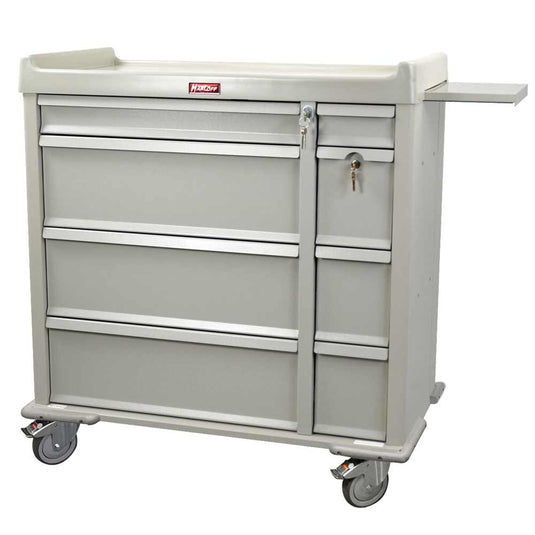 Aluminum Punch Card Medication Cart for Nursing Homes, 750 Punch Card Capacity, Key Lock, AL600PC