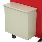 Harloff Waste Container With Cover, Aluminum, Direct Mount to Cart