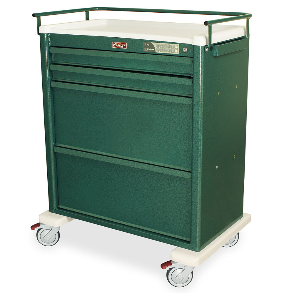 Harloff Dispill® Multi Dose Packaging Cart, 132 Card Capacity, Electronic Keypad Lock, AL8W10EKC4DSP