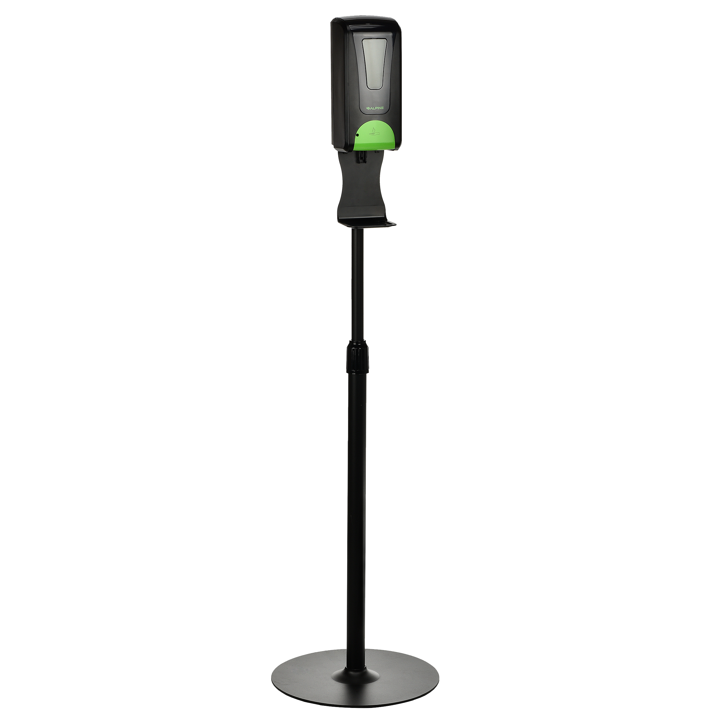AUTOMATIC HANDS FREE FOAM HAND SANITIZER/SOAP DISPENSER WITH FLOOR STAND, 1200ML, BLACK Main image