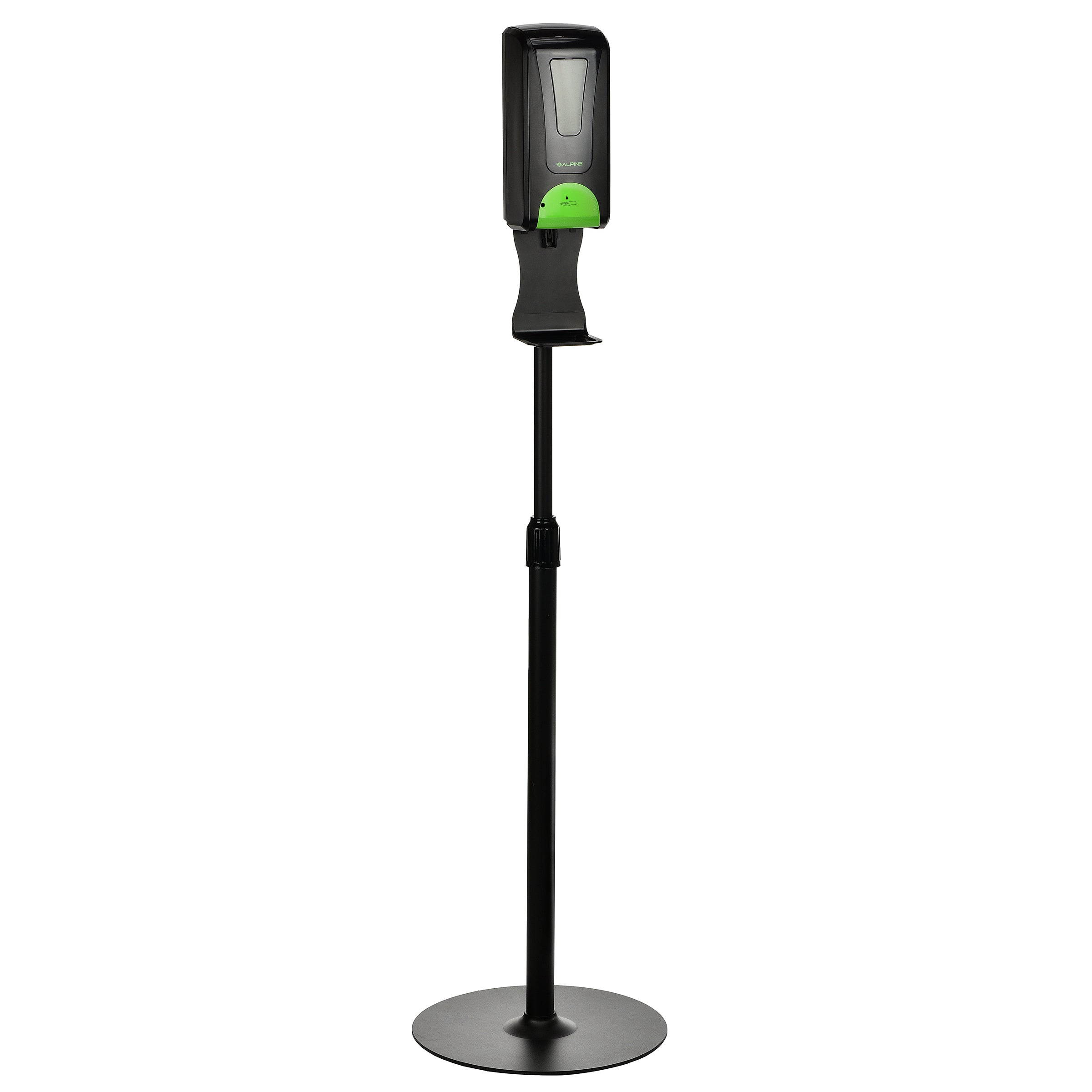 Automatic Hands-Free Liquid/Gel Hand Sanitizer/Soap Dispenser with Floor Stand, 1200 mL, BLACK