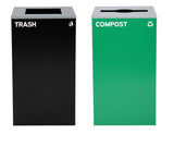 Alpine Industries 58-Gallon 2-Stream Black Steel-Green Compost Bin