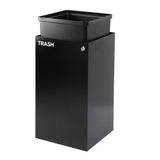 Alpine Industries 87 Gal. 3-Stream Black Steel Square Open Top
