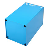 Alpine Industries 87 Gal. 3-Stream Steel Blue Green Recycling Bin