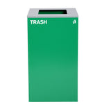 Alpine Industries 87 Gal. 3-Stream Steel Blue Green Recycling Bin