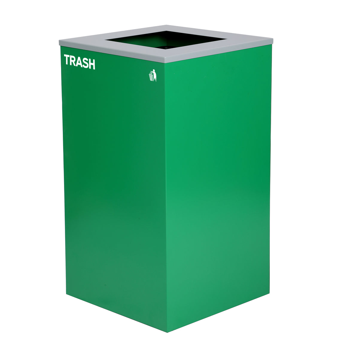Alpine Industries 87 Gal. 3-Stream Steel Blue Green Recycling Bin