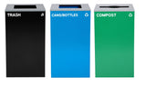 Alpine Industries 87 Gal. 3-Stream Steel Blue Cans & Bottles, Green