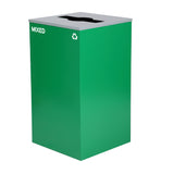 Alpine Industries 87 Gal. 3-Stream Steel Blue Recycling, Green