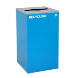 Alpine Industries 87 Gal. 3-Stream Steel Blue Recycling, Green