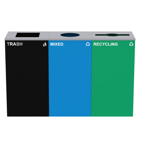 Alpine Industries 87 Gal. 3-Stream Steel Blue Mixed, Green