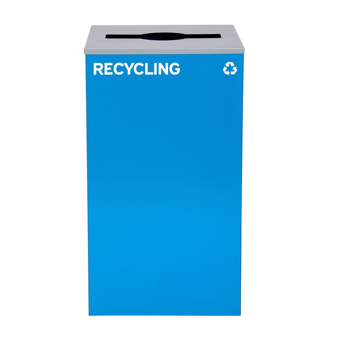 Alpine Industries 58-Gallon 2-Stream Black Steel-Blue Recycling Bin
