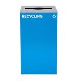 Alpine Industries 58-Gallon 2-Stream Black Steel-Blue Recycling Bin