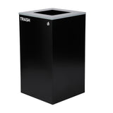 Alpine Industries 58-Gallon 2-Stream Black Steel-Blue Recycling Bin