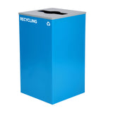 Alpine Industries 58-Gallon 2-Stream Black Steel-Blue Recycling Bin