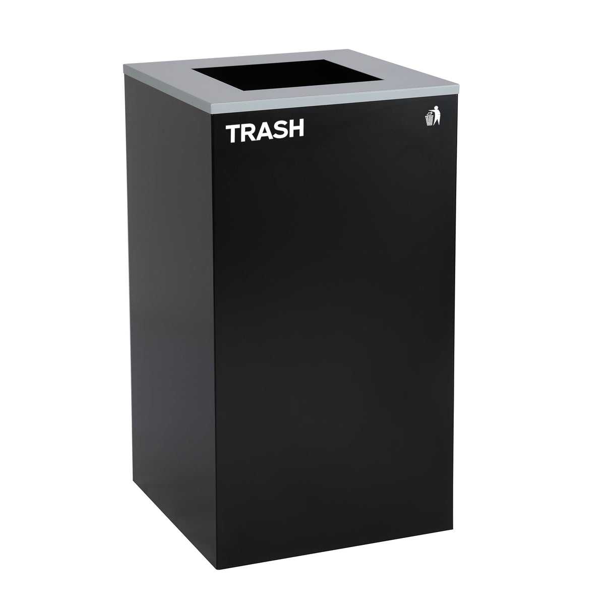 Alpine Industries 58-Gallon 2-Stream Black Steel-Blue Recycling Bin