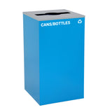 Alpine Industries 58-Gallon 2-Stream Black Steel-Blue Recycling Bin