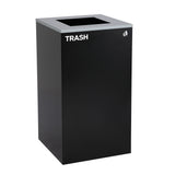 Alpine Industries 58-Gallon 2-Stream Black Steel-Blue Recycling Bin