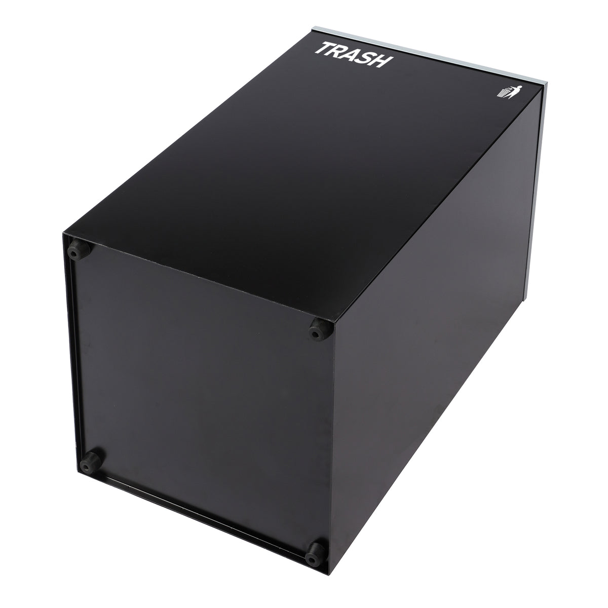 Alpine Industries 58-Gallon 2-Stream Black Steel-Blue Recycling Bin