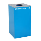 Alpine Industries 58-Gallon 2-Stream Black Steel-Blue Recycling Bin