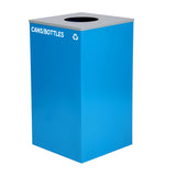 Alpine Industries 58-Gallon 2-Stream Black Steel-Blue Recycling Bin