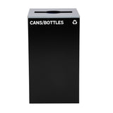Alpine 29-Gal Square Recycling Bin, Black Can, Mixed Opening Lid (BLK-M-CB)