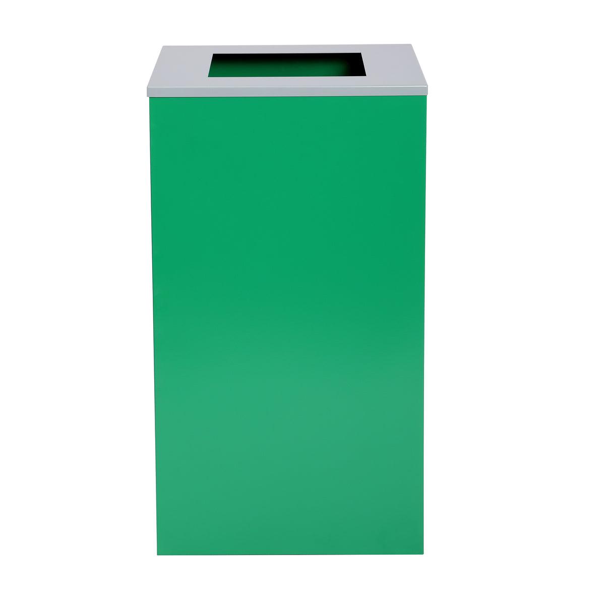 Alpine Industries Square Recycling Bin, 29 Gallon, Green, Square Opening Lid