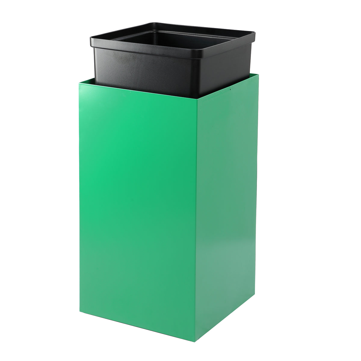 Alpine Industries Square Recycling Bin, 29 Gallon, Green, Square Opening Lid