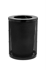 Alpine Industries Outdoor Diamond Steel Trash Can With Flat Lid, 36