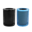 Black Round Diamond Steel Trash Can with Black Flat Lid and Blue Diamond Steel Trash Can with Blue Flat Lid and 2 Liners