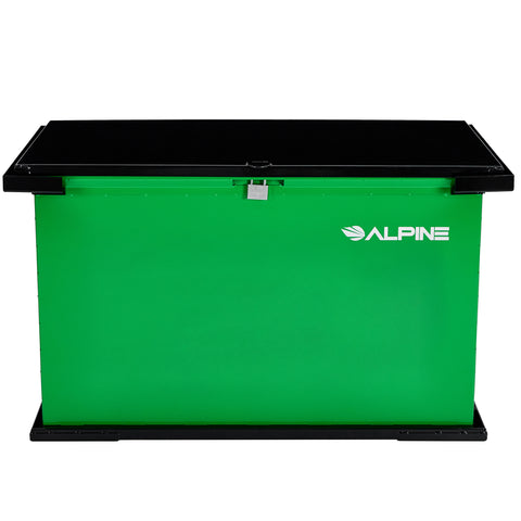Alpine Industries Bear Resistant Trash Can, IGBC Certified Steel Waste Container, Locking Lid, Hydraulic Hinges, Outdoor