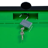 Alpine Industries Bear Resistant Trash Can, IGBC Certified Steel Waste Container, Locking Lid, Hydraulic Hinges, Outdoor